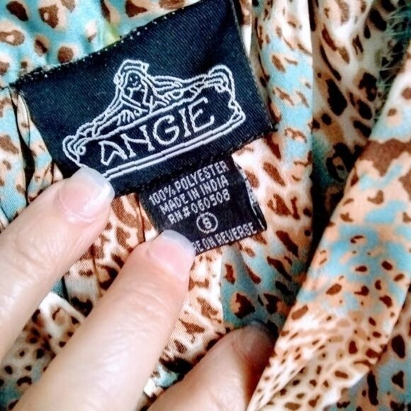 Angie Leopard Print Mini Unlined Lightweight Dress Size Junior’s Size Small - Picture 5 of 6